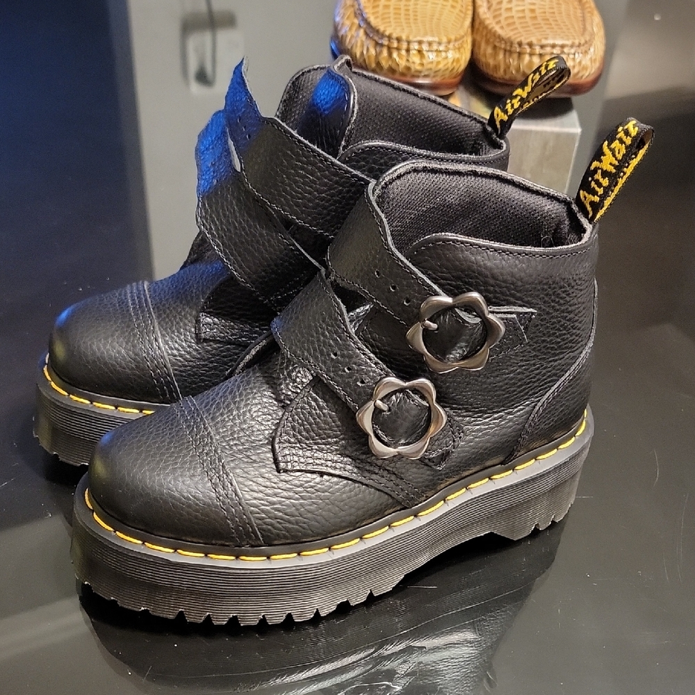 Stylish Black Ladies  Boots with Buckle Detail